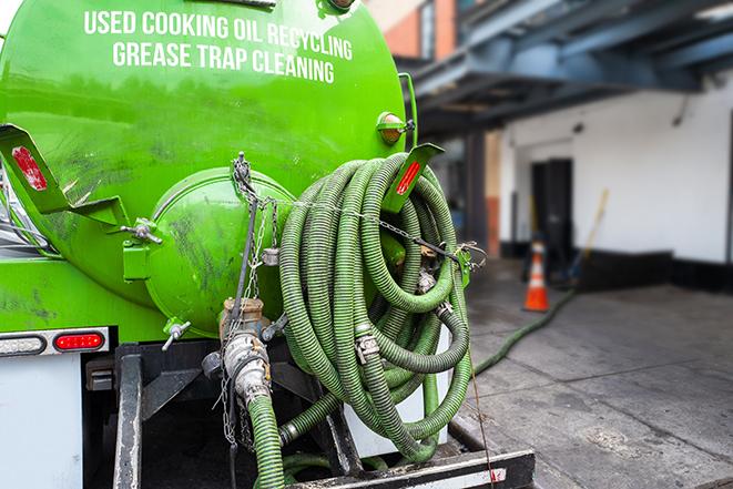 tank truck pumping out a grease trap in Alameda, CA